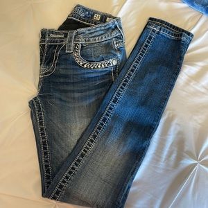 Miss Me women’s jeans size 25 mid-rise skinny dark wash